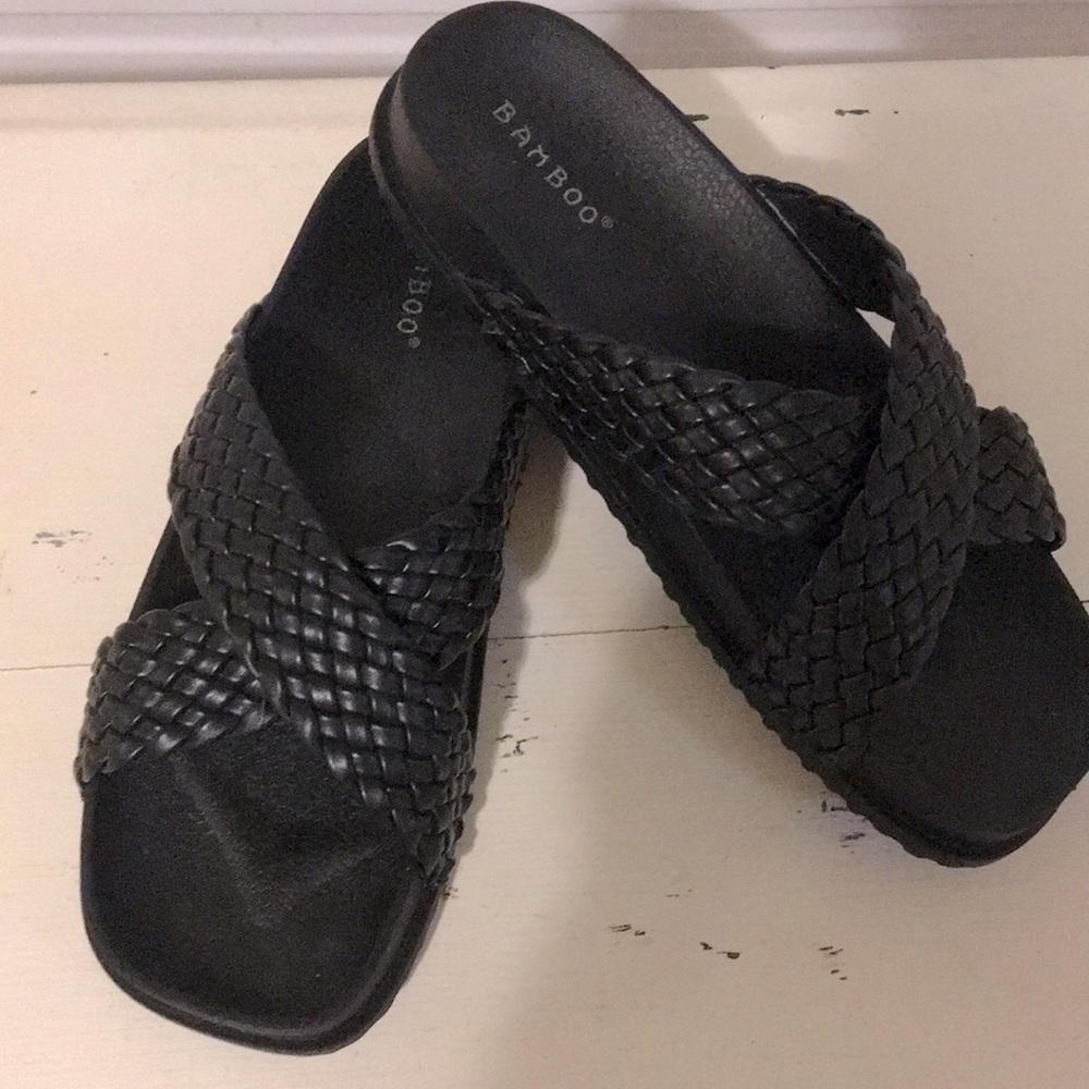 Braided crisscross sandals